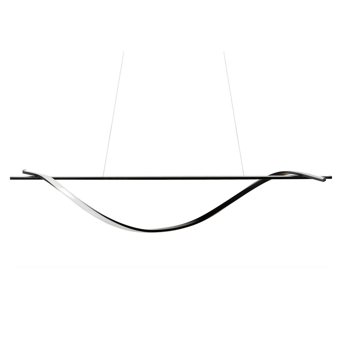 HÄNGELEUCHTE Bodri 30/120/143 cm - Schwarz, Metall (30/120/143cm) - Beliani