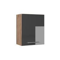 HÄNGESCHRANK Fame-Line, Anthrazit Hochglanz, 60 cm - Eichefarben/Anthrazit, Holzwerkstoff (60/72/34.1cm) - Vicco