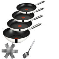 PFANNEN-SET E76 Jamie Oliver Silber 7-Teilig - Silberfarben, Metall - Tefal
