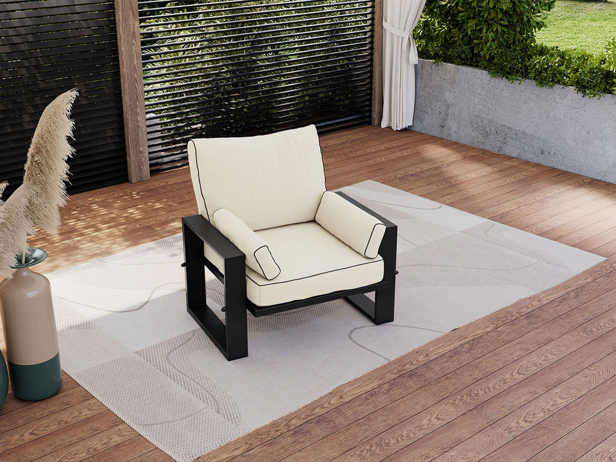 GARTENSESSEL Elba - Beige - Beige, Textil (98/90/87cm) - MKS