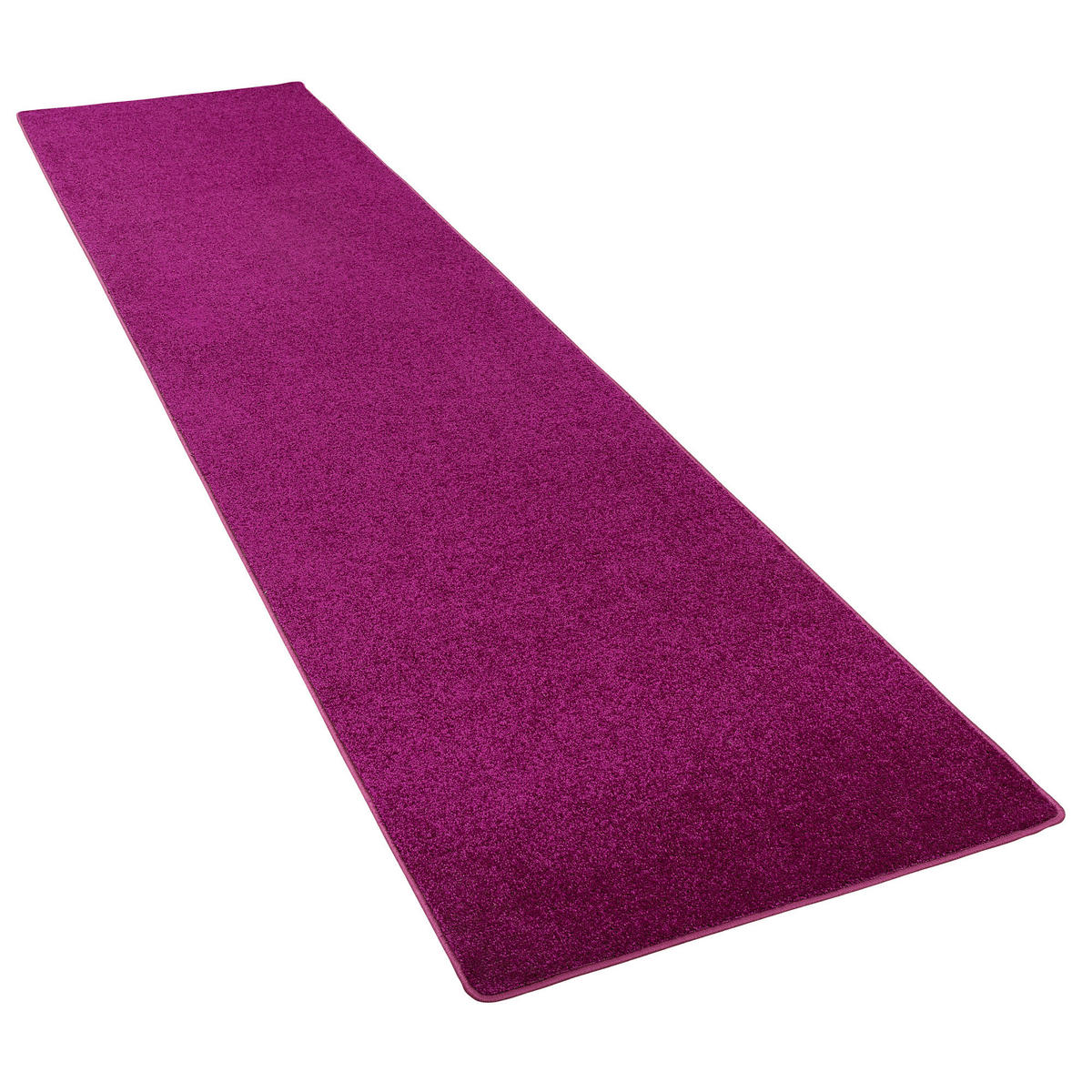 HOCHFLOR VELOURS LÄUFER TEPPICH LUNA - Violett, Textil (80/200cm) - Snapstyle