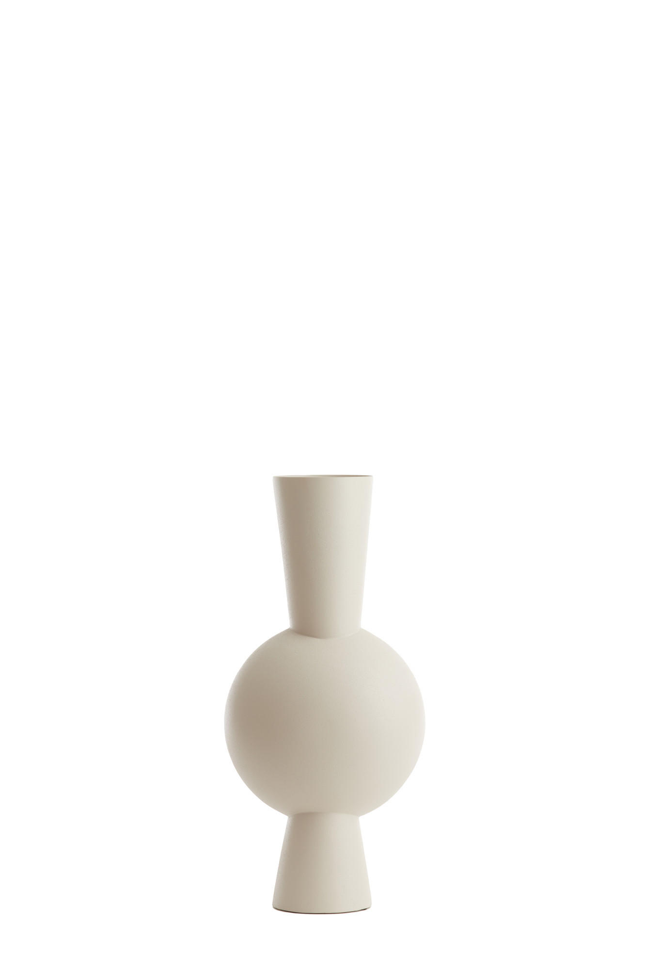 VASE Kavandu Weiß 26/19/54 cm - Weiß, Metall (54cm) - Light & Living