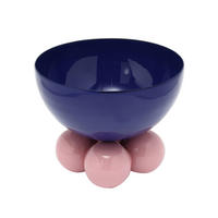 SCHALE Double Funky Blau 13/13/11 cm - Blau, Metall (11cm) - Present Time