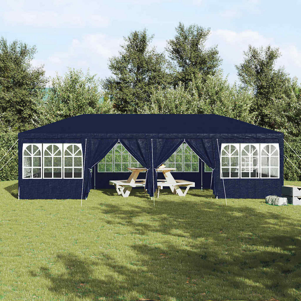 PARTY-ZELT Blau 800/400/266 Cm Polyethylen - Blau, Kunststoff (400/266/800cm) - vidaXL