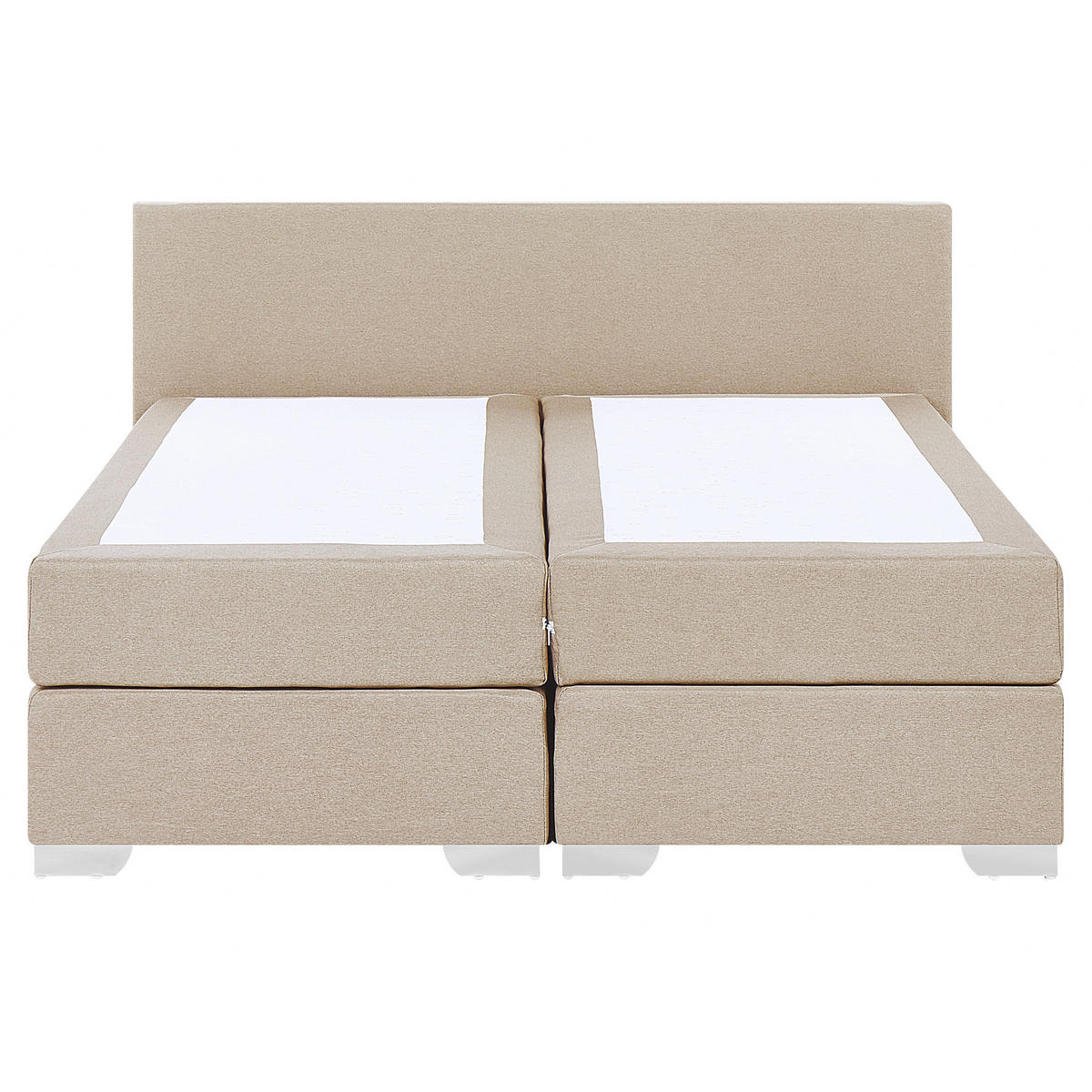 BOXSPRINGBETT 160/200cm Beige President - Beige, Textil (160/200cm) - Beliani