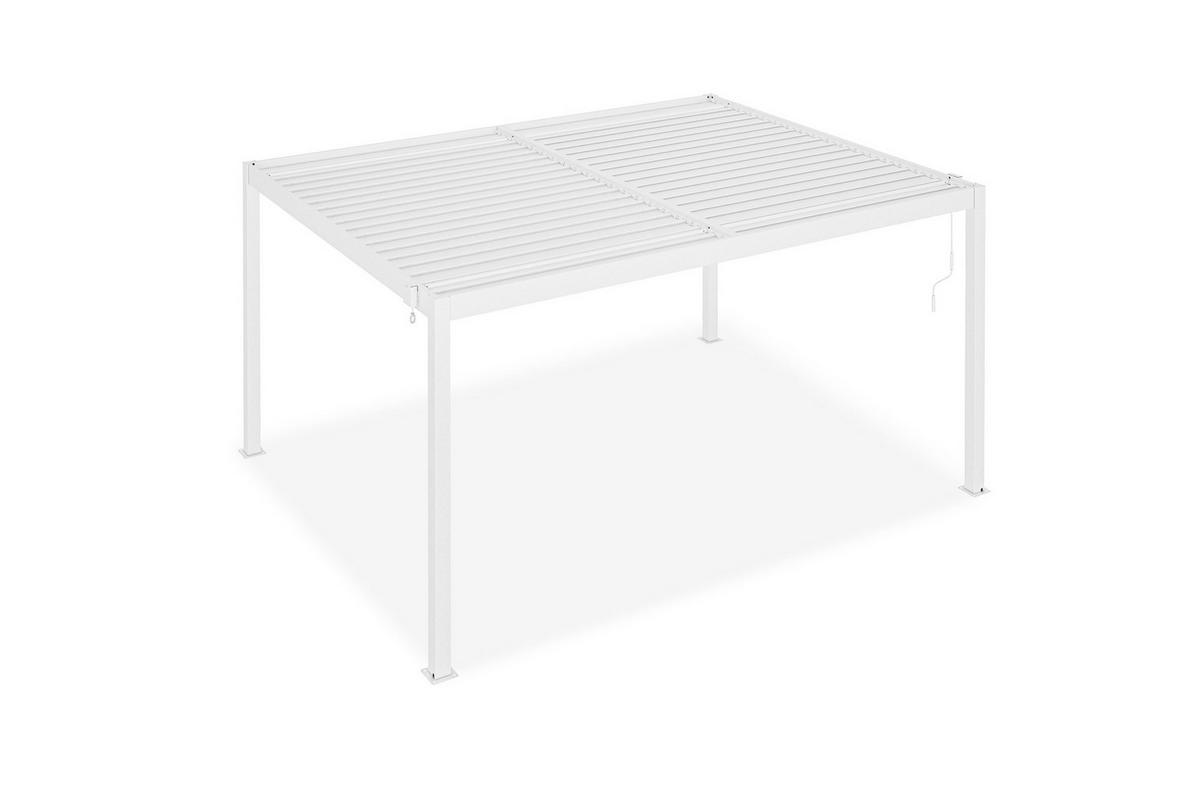 PERGOLA BIOKLIMATISCHE SELBSTTRAGENDE Piana weißem 4m x 3m - Weiß, Metall (304/218/304cm) - Cazeboo