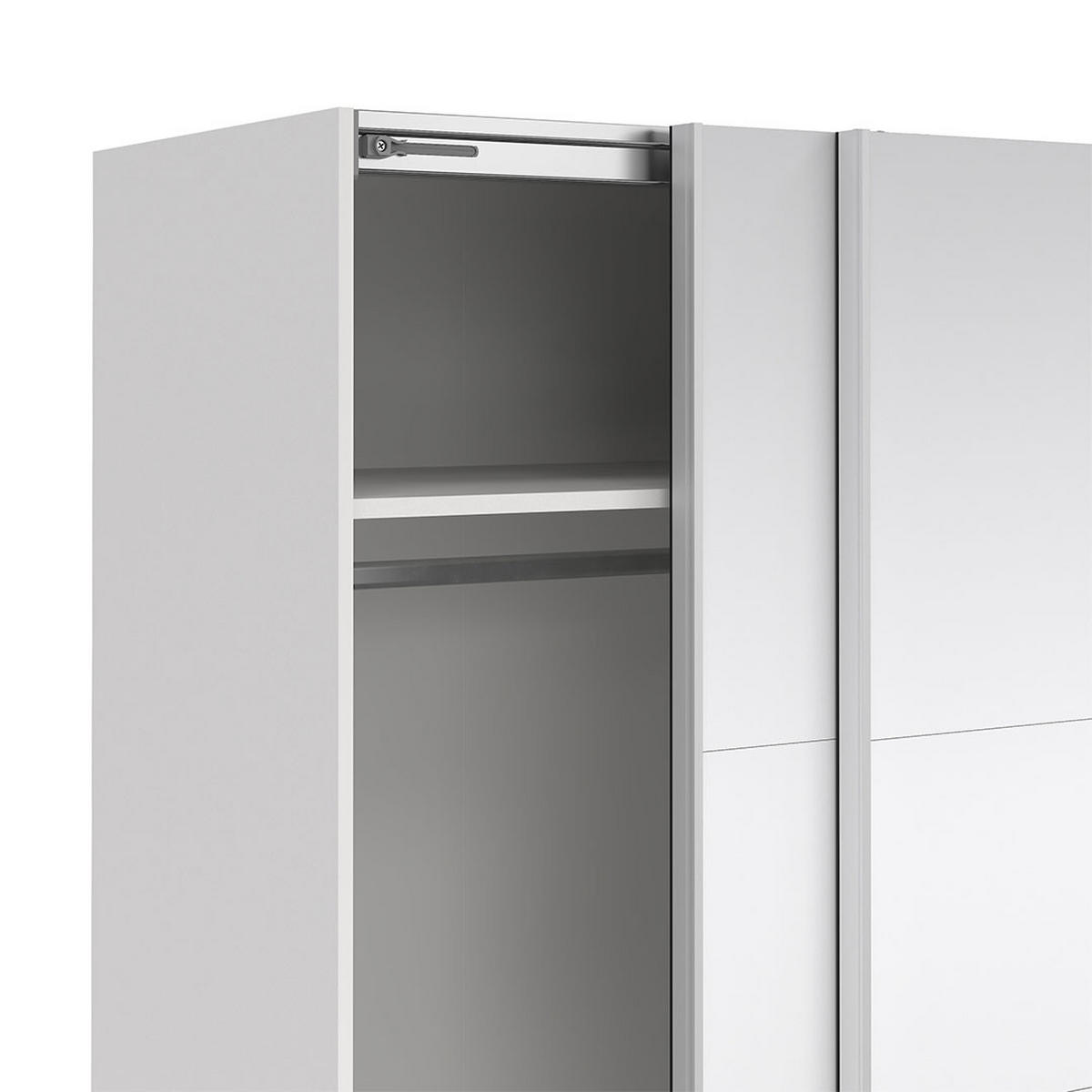 SCHIEBETÜRENSCHRANK, Catania, Weiß, Holzwerkstoff, 179 x 67 x 201 cm - Weiß, Holzwerkstoff (179/201/67cm) - ebuy24