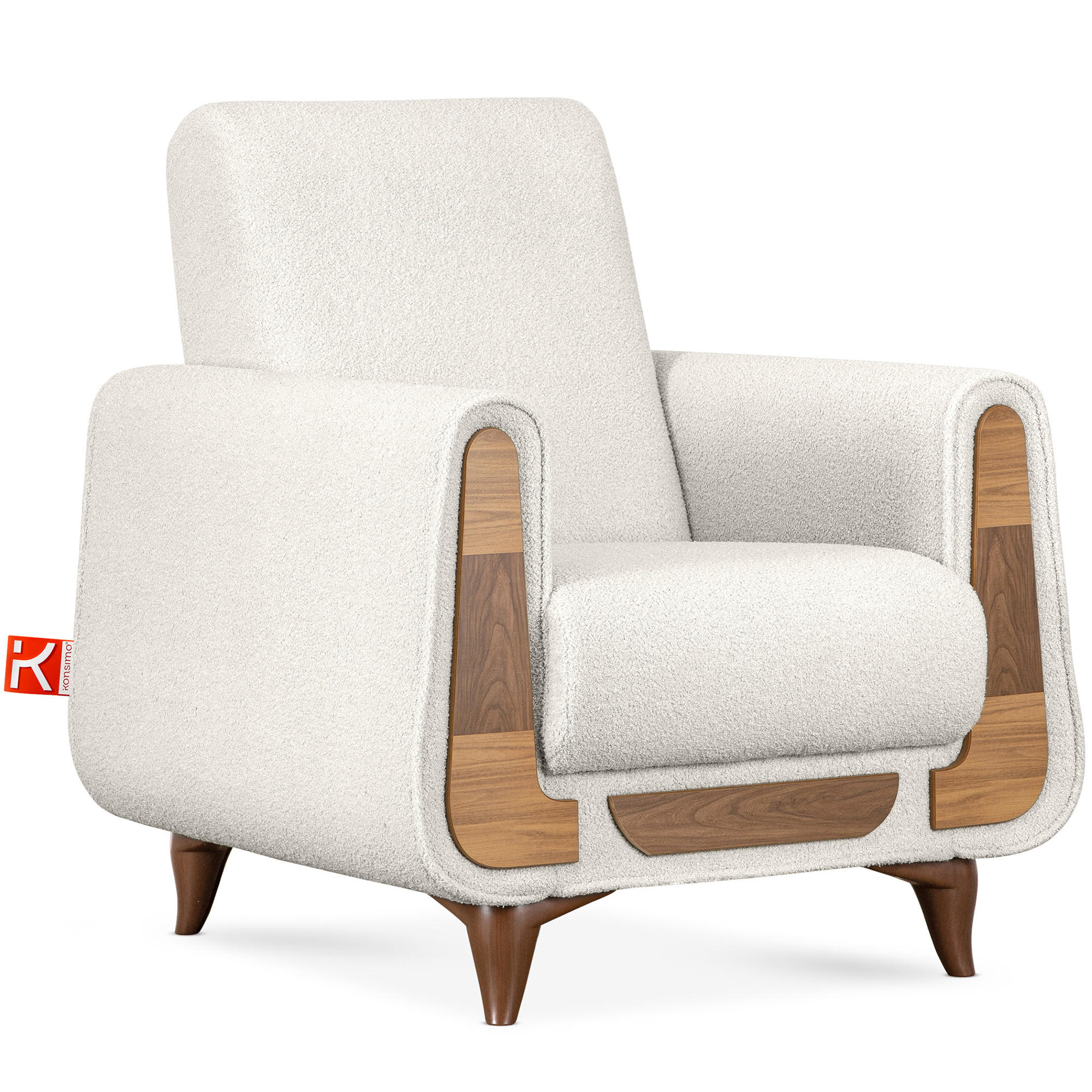 Konsimo® Sessel Weiß 83x95x92 cm