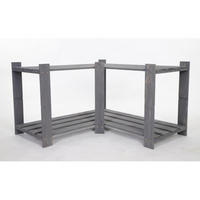ECKREGAL PINEPEAK 50x85x38cm 2 Fachboden 1,2cm dickes Kiefernholz Grau - Grau, Holz (85/50/38cm) - PROREGAL
