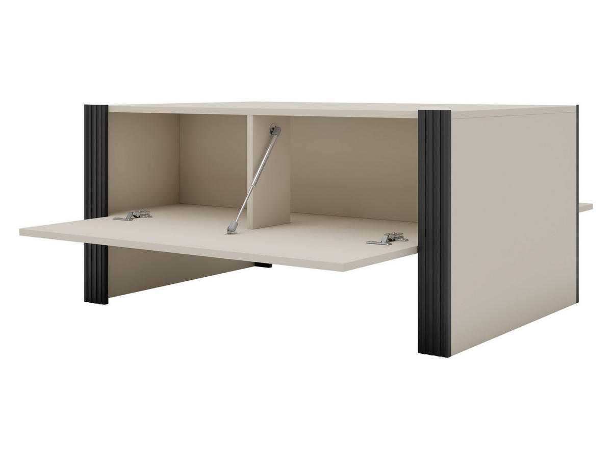 COUCHTISCH 103 1D Tore 06 - Kaschmir/Schwarz, Holzwerkstoff (104/72/50cm) - MIRJAN24