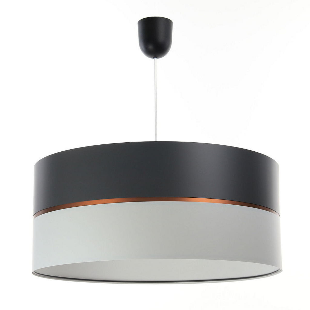 HÄNGELEUCHTE Grau 30/21 cm - Grau/Kupferfarben, Kunststoff (30/0.45/21cm) - ONZENO