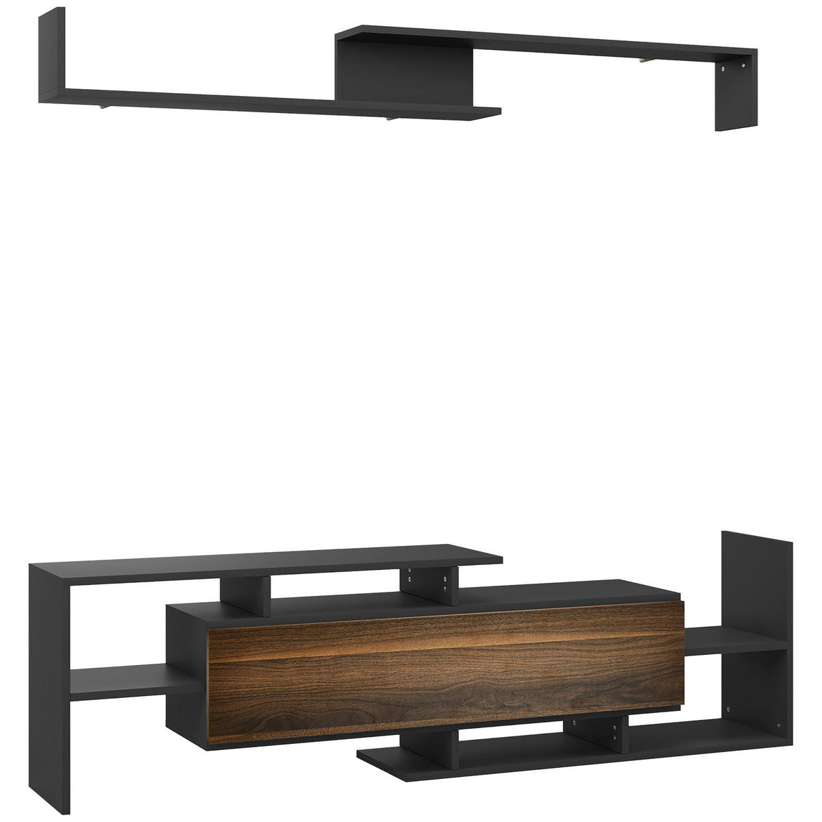 TV-MÖBEL Multicolor 1 Stück - Multicolor, Holzwerkstoff (153.6/42/25cm) - GiPP