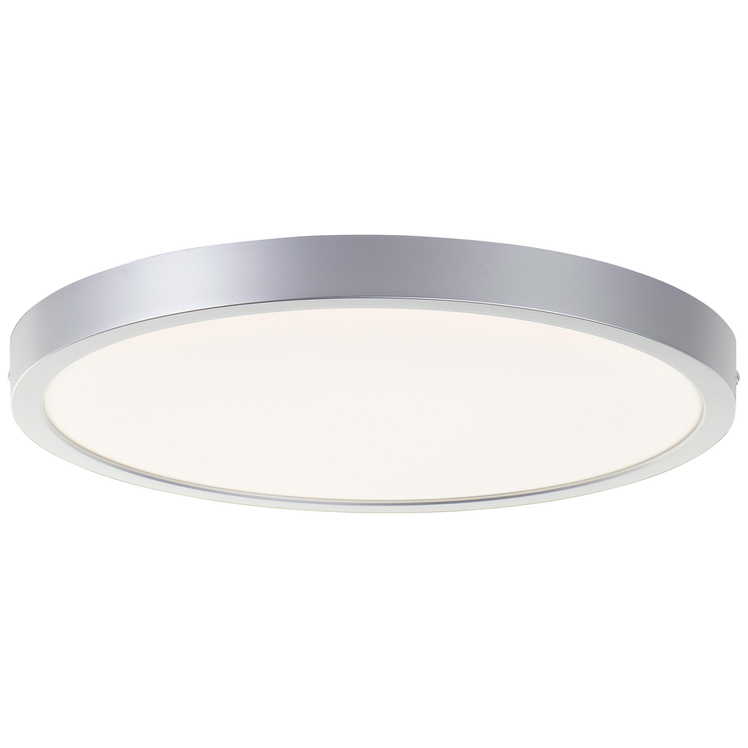 LED DECKENLEUCHTE Navara Silberfarben 37,5/37,5/3,1 cm - Silberfarben, Kunststoff (37.5/37.5/3.1cm) - Brilliant