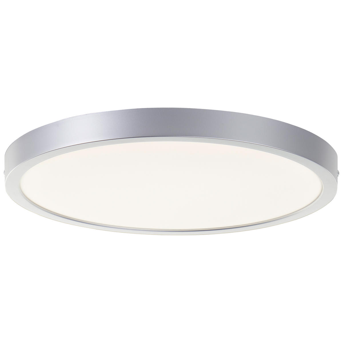 LED DECKENLEUCHTE Navara Silberfarben 37,5/37,5/3,1 cm - Silberfarben, Kunststoff (37.5/37.5/3.1cm) - Brilliant