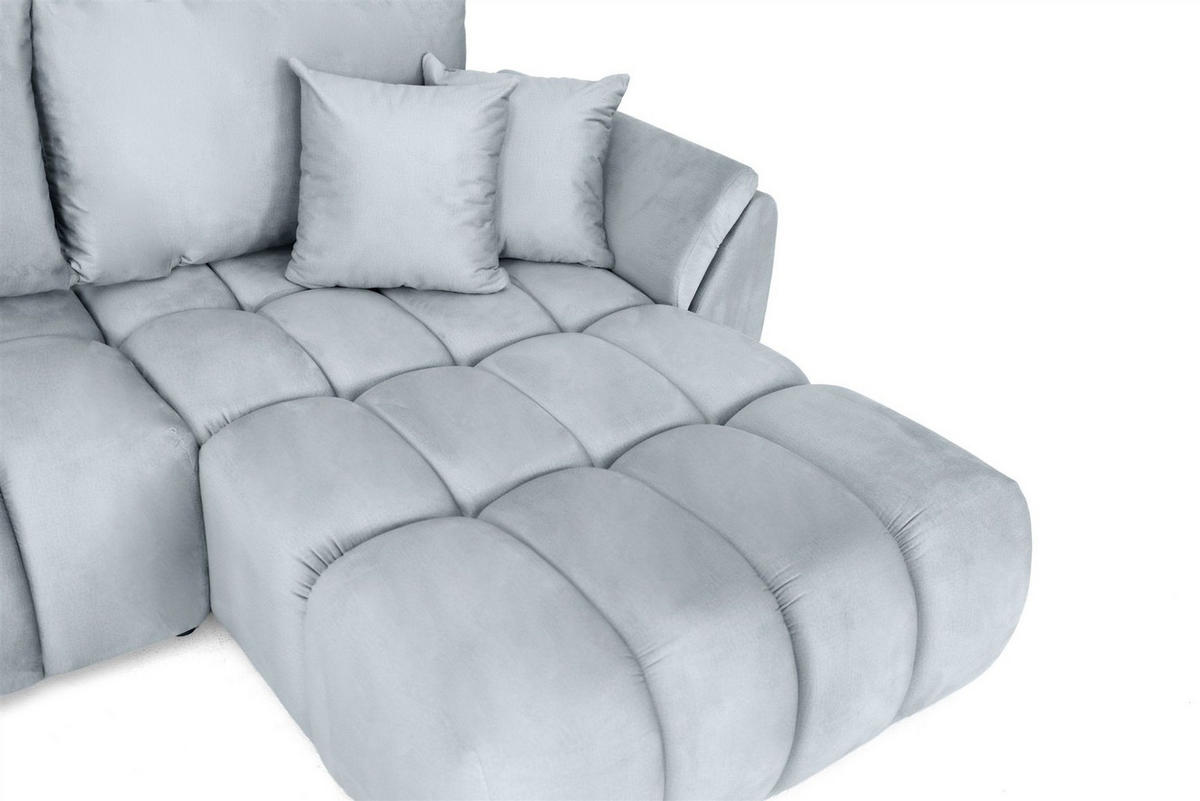ECKSOFA Collin Mit Schlaffunktion - Hellgrau, Holzwerkstoff/Textil (185/280cm) - Fun Möbel