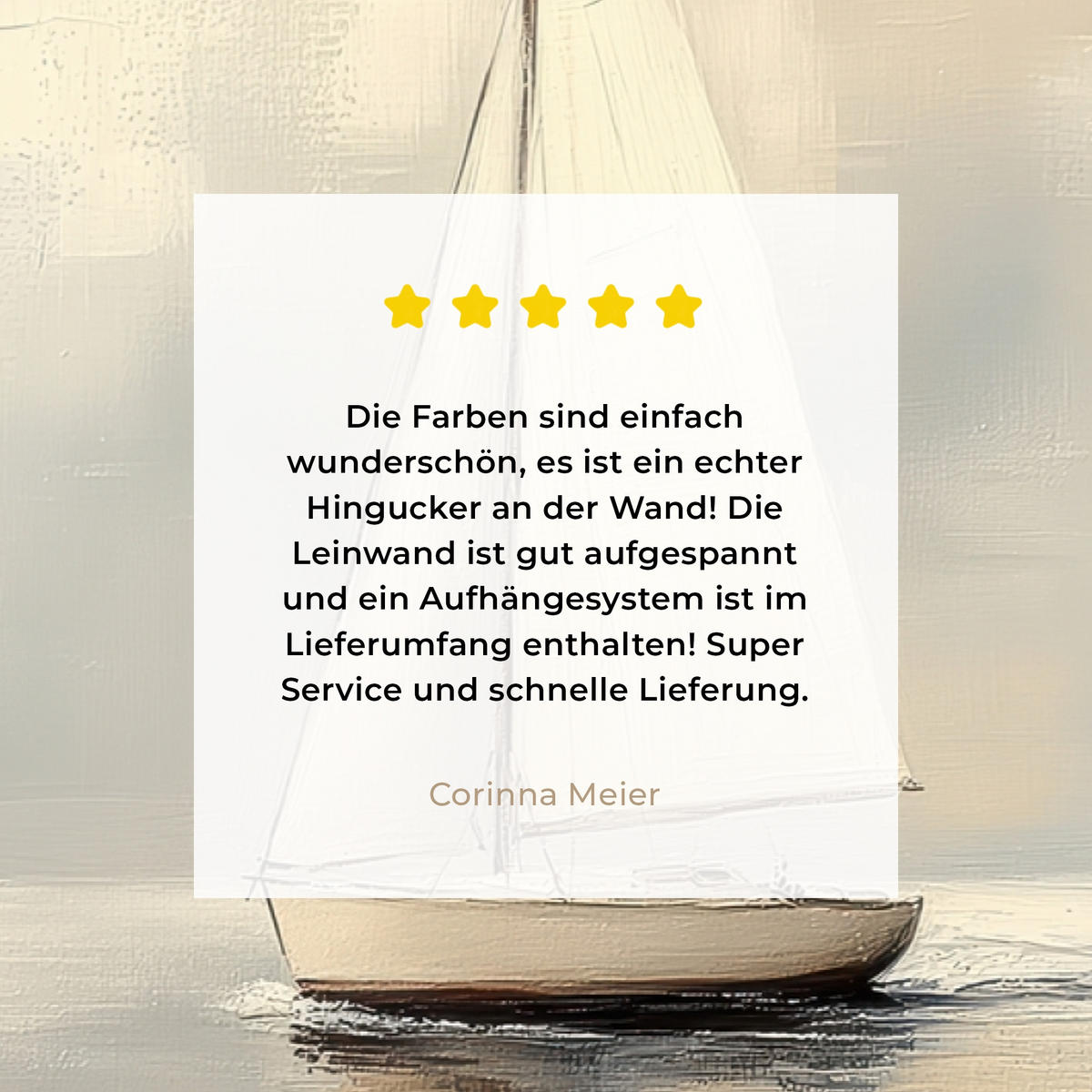 LEINWANDBILD Segelschiff - Meer - Bewölkt XXL 150x100 cm - Creme, Textil (150/100cm) - MuchoWow