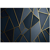 FOTOTAPETE Abstrakt Geometrisch Blau 250x175 cm - Multicolor, Papier (250/175cm) - Wallarena