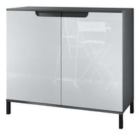KOMMODE Sylt Weiß Hochglanz - Weiß Hochglanz, Holzwerkstoff (92.5/83.5/35cm) - Vladon