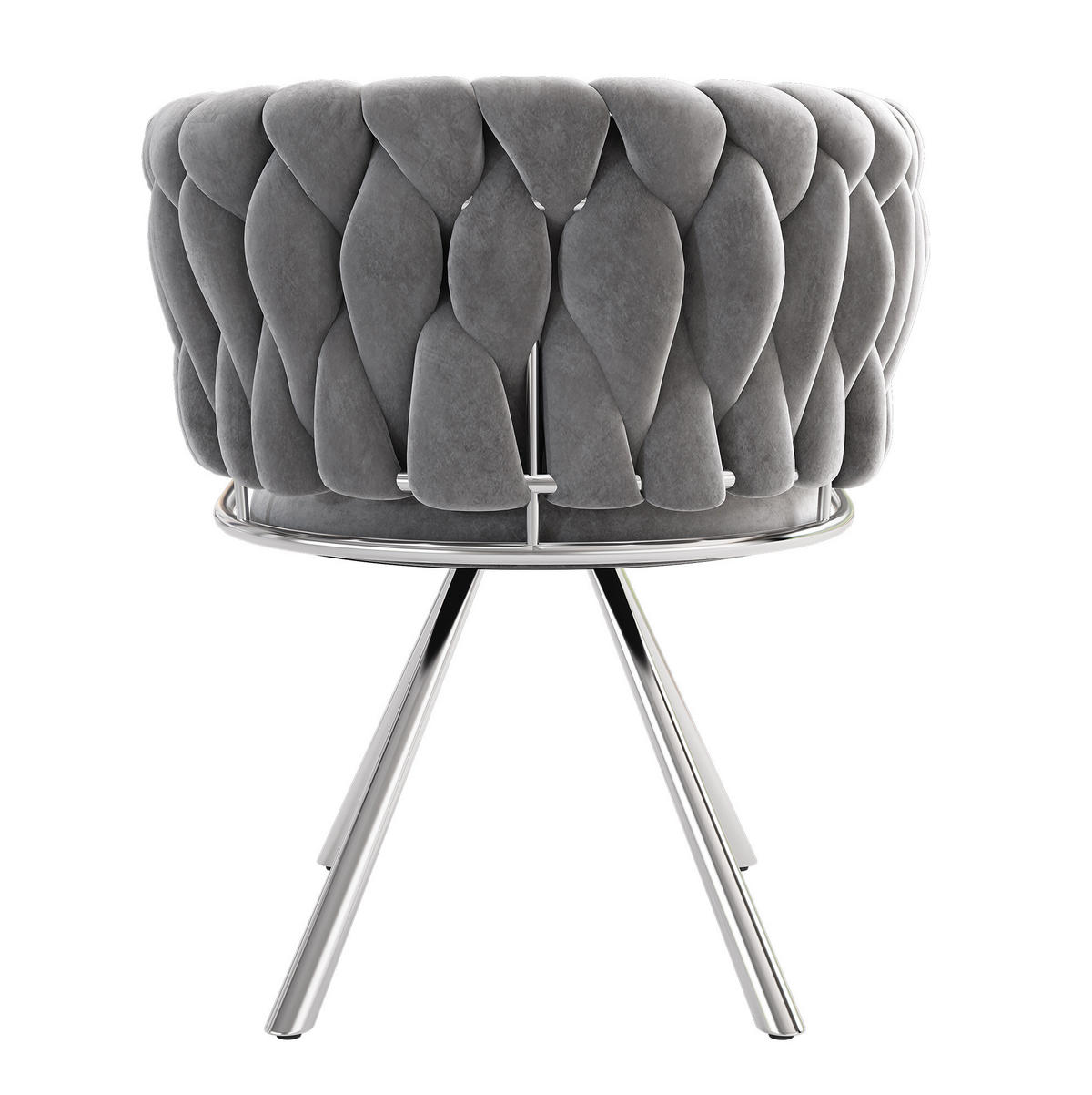 ESSZIMMERSTUHL 2er-Set Grau mit 360°-Drehfunktion - Grau, Metall (59/72/54cm) - MIVRAY