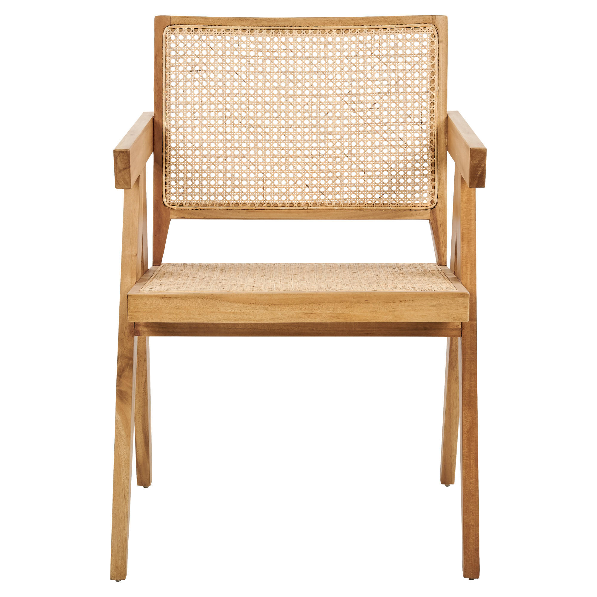 ESSZIMMERSTUHL Mahagoniholz Hellbraun Westbrook - Naturfarben, Holz (55/82/52cm) - Beliani