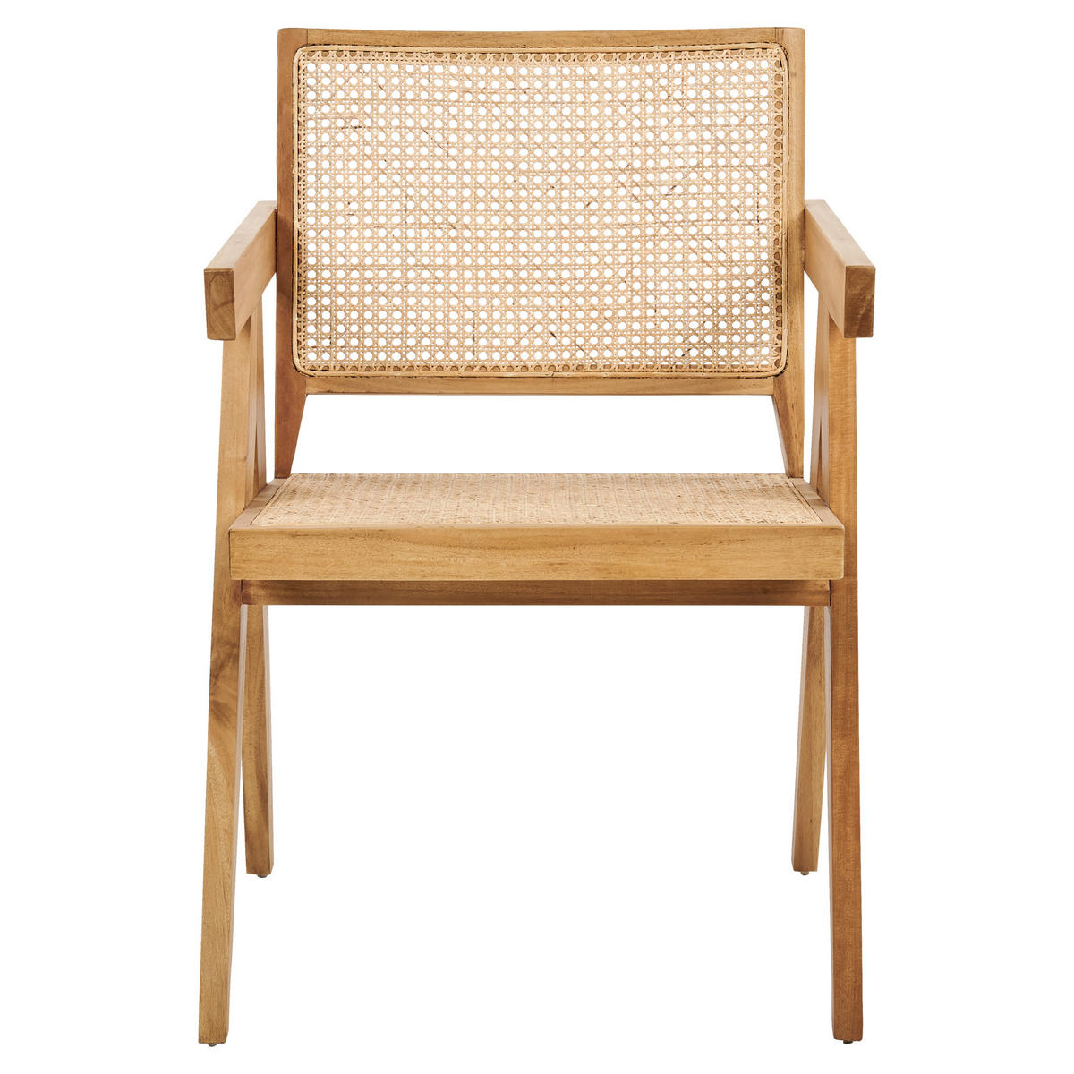 ESSZIMMERSTUHL Mahagoniholz Hellbraun Westbrook - Naturfarben, Holz (55/82/52cm) - Beliani