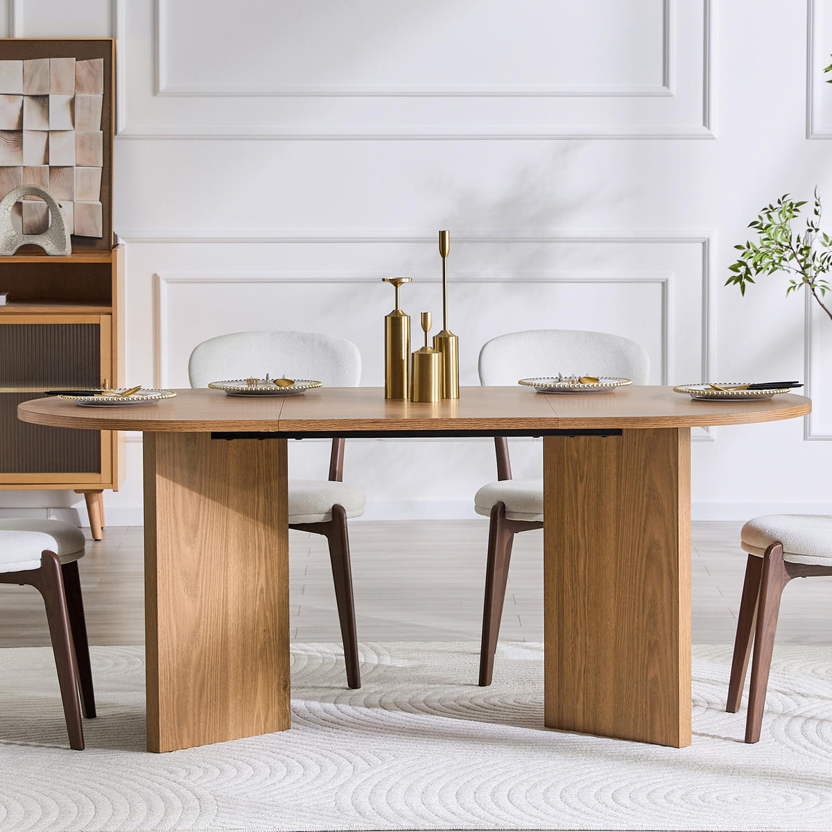 ESSTISCH 180 cm oval für 4-6 Personen - Walnussfarben, Holzwerkstoff (90/180/75.5cm)