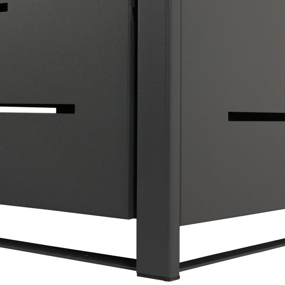 MÜLLTONNENBOX XL 1er 116x71x98cm erweiterbar Anthrazit - Anthrazit, Metall (71/116/98cm) - PROREGAL