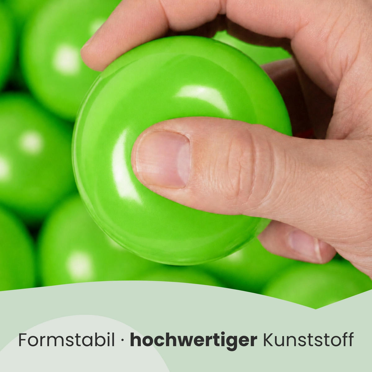 BÄLLEBAD-BÄLLE 50 Stück, Grün, 5.5 cm - Grün, Kunststoff (5.5/5.5/5.5cm) - Littletom