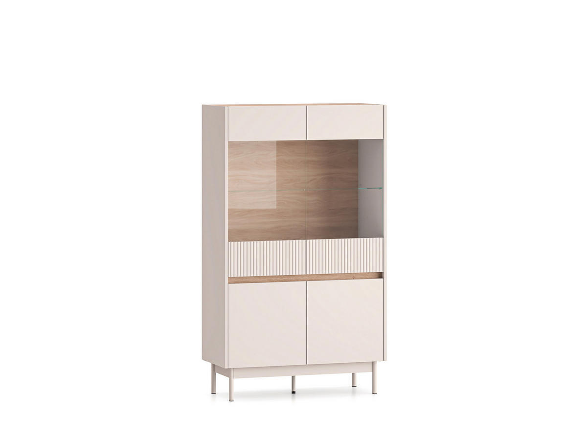 WOHNZIMMER Set 4-tlg. – Dunea – Eichefarben - Eichefarben, Holzwerkstoff (92/156/40cm) - hi-markt