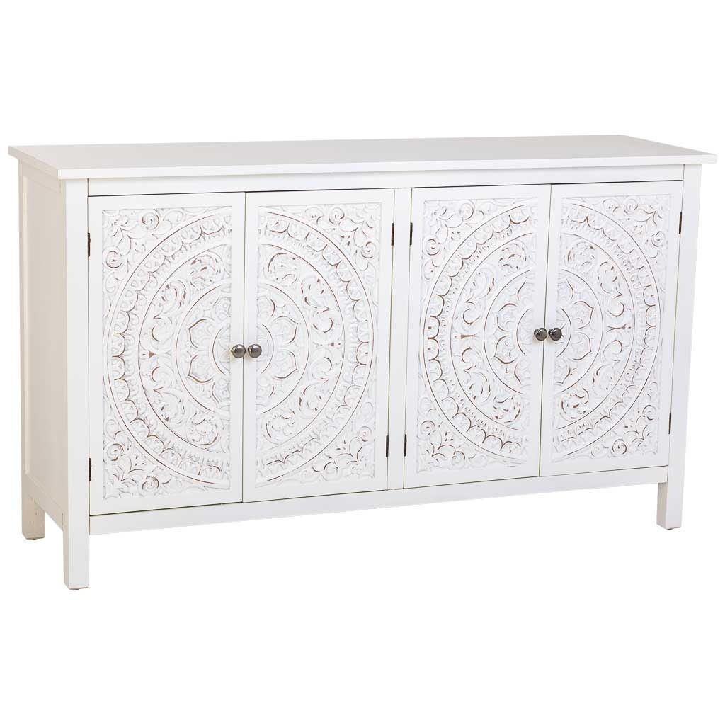 SIDEBOARD weißes 120x40x74 cm - Weiß, Holz (120/74/40cm) - Wanderlust