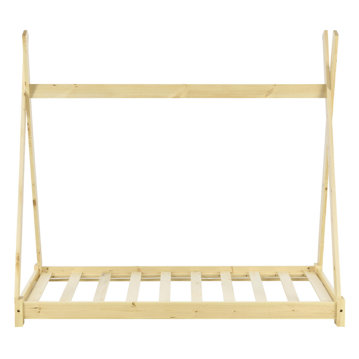 KINDERBETT Onejda - Naturfarben, Holz (80/160cm) - [en.casa]