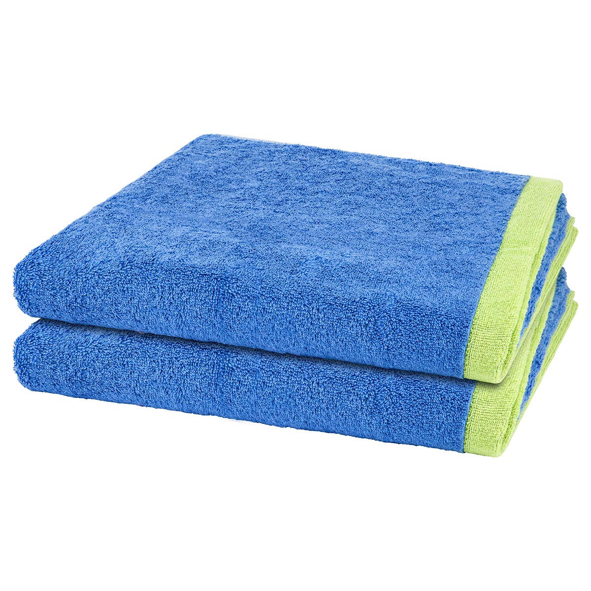 DUSCHTUCH Lifestyle Splash 2er-Set - Blau, Textil (70/140cm) - Cawö