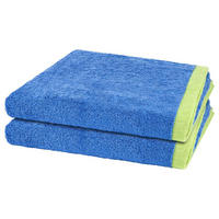 DUSCHTUCH Lifestyle Splash 2er-Set - Blau, Textil (70/140cm) - Cawö