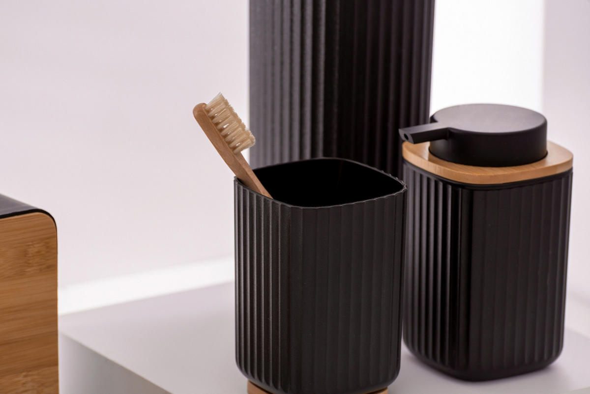 SEIFENSPENDER Rotello 7,5/8,9/12,7 cm - Schwarz, Kunststoff (8.9/12.7/7.5cm) - Wenko