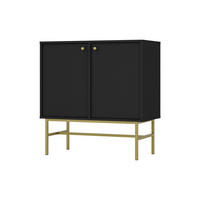 KOMMODE TORINO 84/86/41 cm mit 2 Türen Graphitfarben - Graphitfarben, Holzwerkstoff (84/86/41cm) - MASSENO