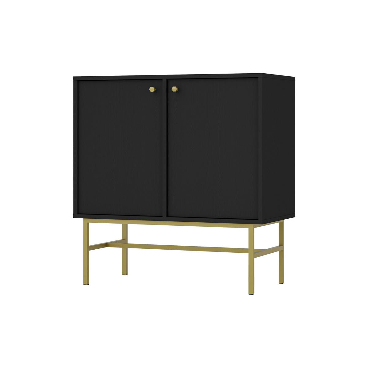 KOMMODE TORINO 84/86/41 cm mit 2 Türen Graphitfarben - Graphitfarben, Holzwerkstoff (84/86/41cm) - MASSENO