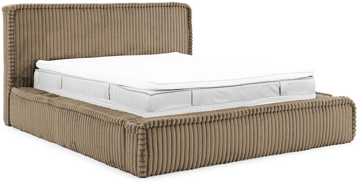 POLSTERBETT MESUT - Braun, Textil (120/200cm) - Meblini