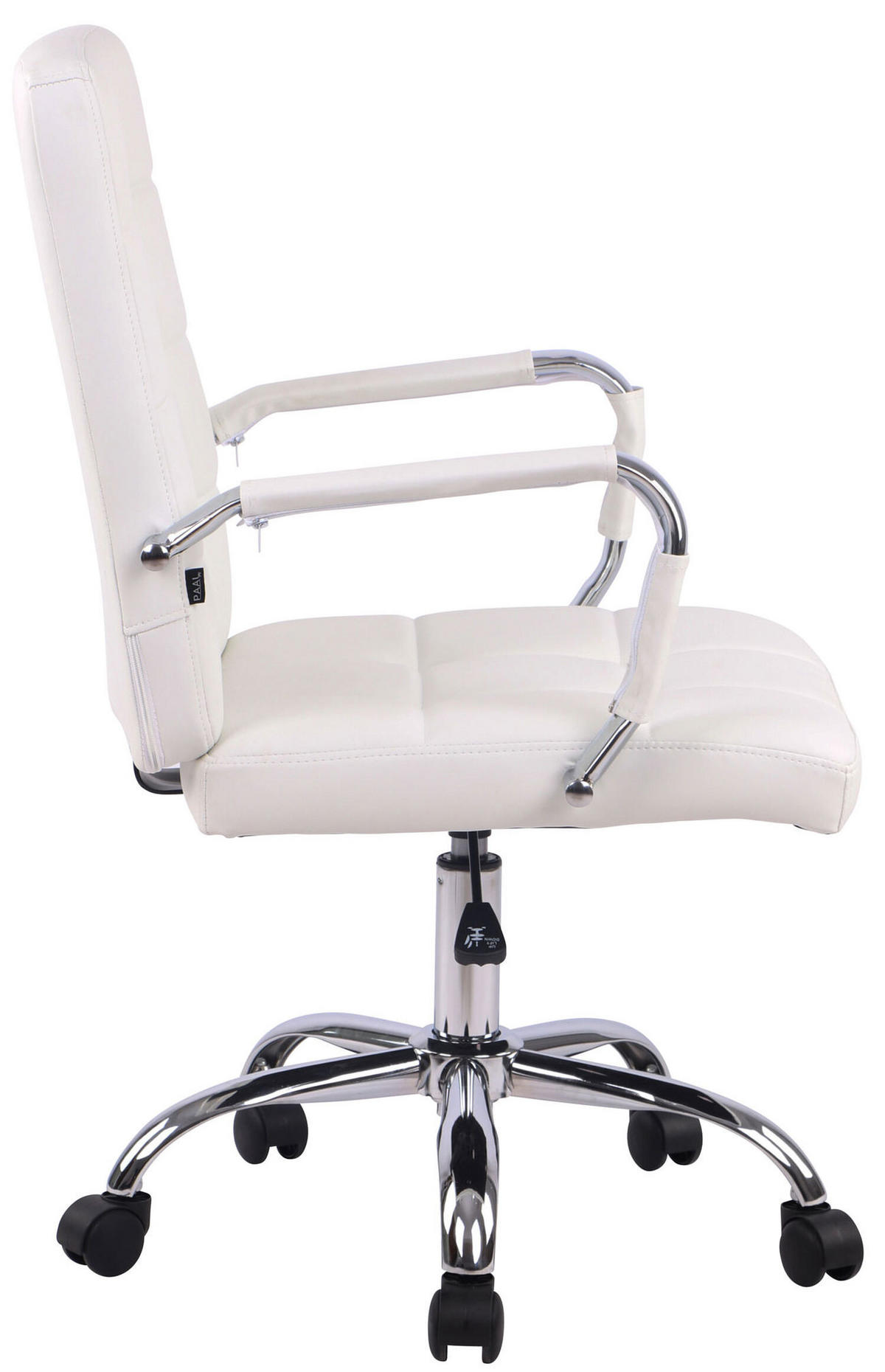 BÜROSTUHL Deal V1, Kunstleder Weiß - Weiß, Textil/Metall (56/104/62cm) - TPFLiving