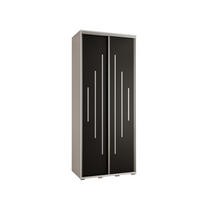 SCHWEBETÜRENSCHRANK 235,2/100/45 2-türig - Silberfarben/Schwarz, Holz/Metall (100/235/45cm) - Abiks Möbel