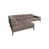 ECKSOFA NELSON Dunkelbraun Leder - Dunkelbraun/Schwarz, Leder/Metall (321/216cm) - KAWOLA