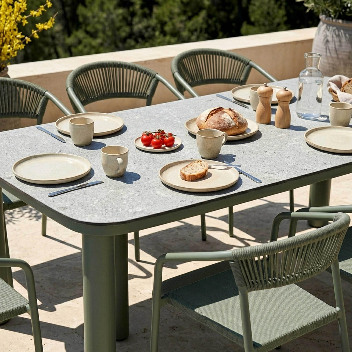 GARTENSET 9-tlg., Grün - Grün, Metall - Oviala