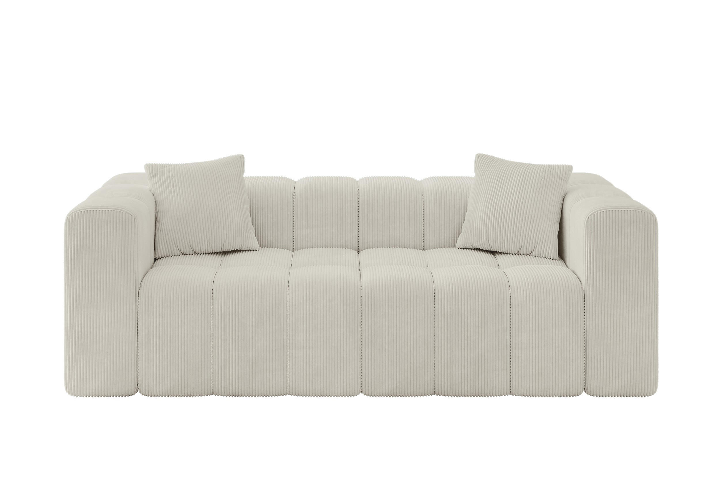 Altdecor Sofa Creme 232x71x90 cm