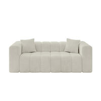 POHOVKA 2-MÍSTNÁ DONY-2 232x90x71 cm Krémová Manšestr - černá/krémová, kompozitní dřevo/textil (232/71/90cm) - ALTDECOR