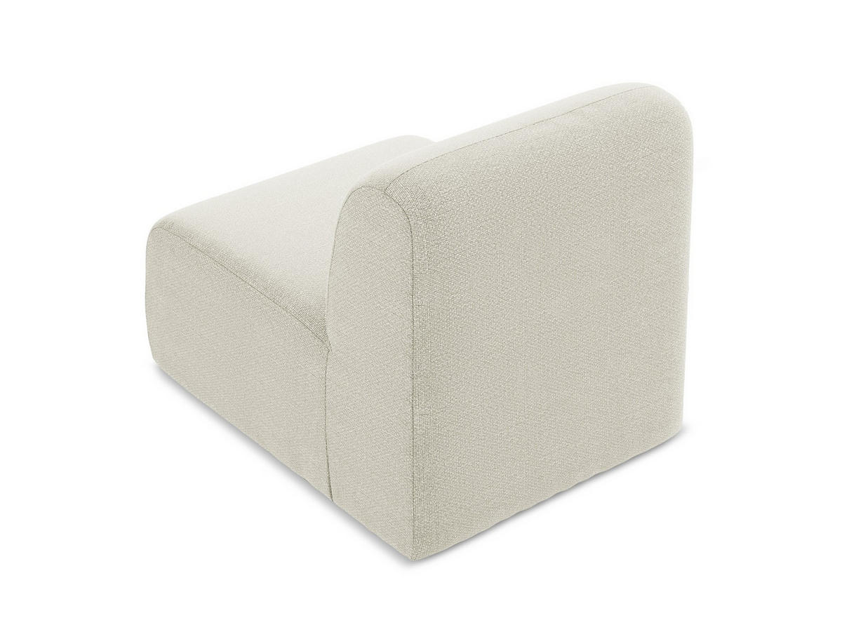 SOFAELEMENT Bouclé Stoff Beige - Sandfarben/Schwarz, Holzwerkstoff/Kunststoff (70/75/94cm) - Makamii