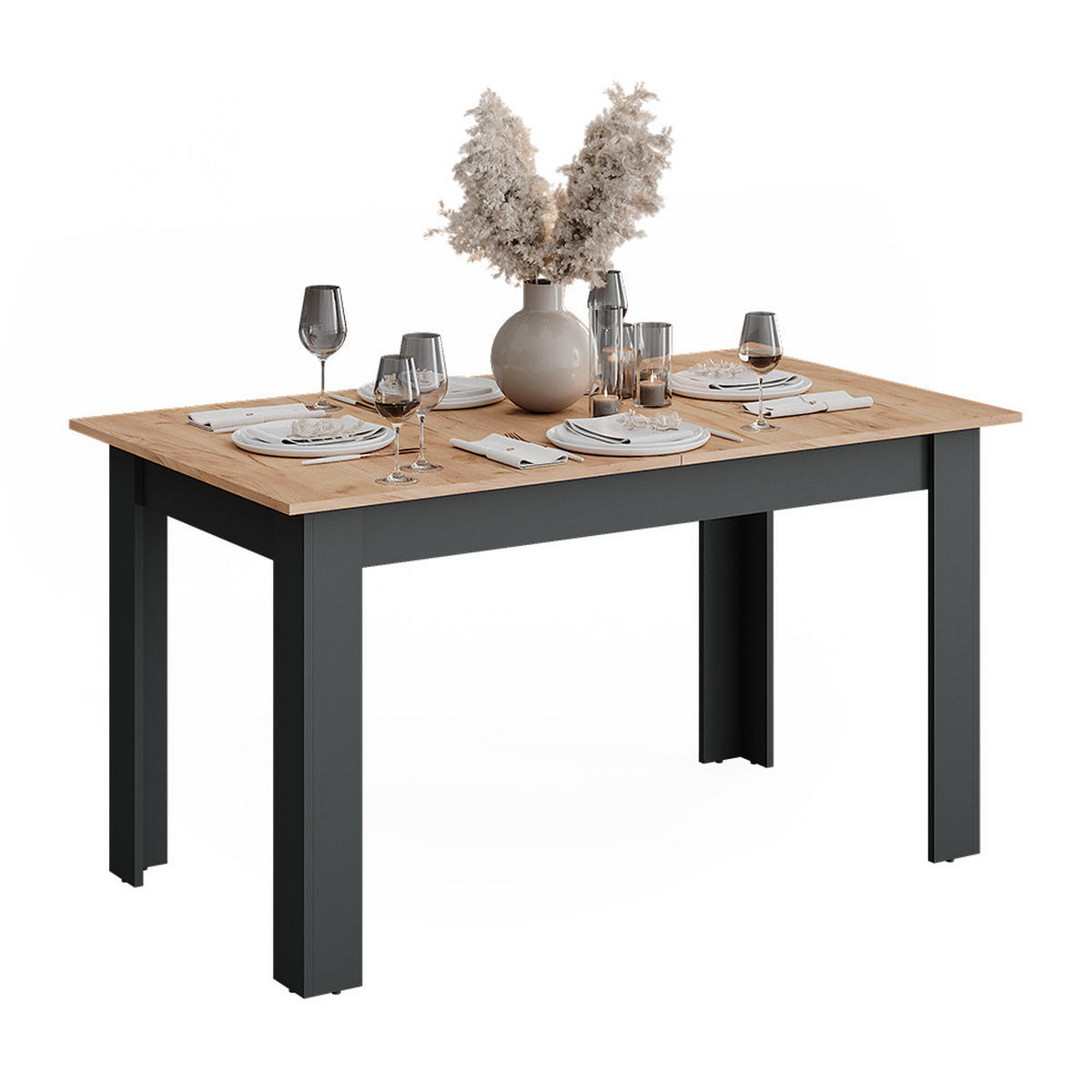 JÍDELNÍ STŮL Repose Antracit/zlatý dub - antracitová, kompozitní dřevo (80/180/76cm) - Vicco