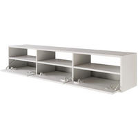 TV-LOWBOARD Framme hängend, 3 Klappen und Ablagen, Weiß, 150/30/30 cm - Weiß, Holzwerkstoff (150.1/30/30cm) - Selsey