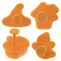 AUSSTECHFORMEN-SET Halloween Stempel 4-teilig Orange - Orange, Kunststoff (5.5/5/6cm) - Orion 
