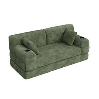 SCHLAFSOFA mit Schlaffunktion 168 x 80 x 81 cm Green - Grün, Kunststoff (80/81/168cm) - Meubliv