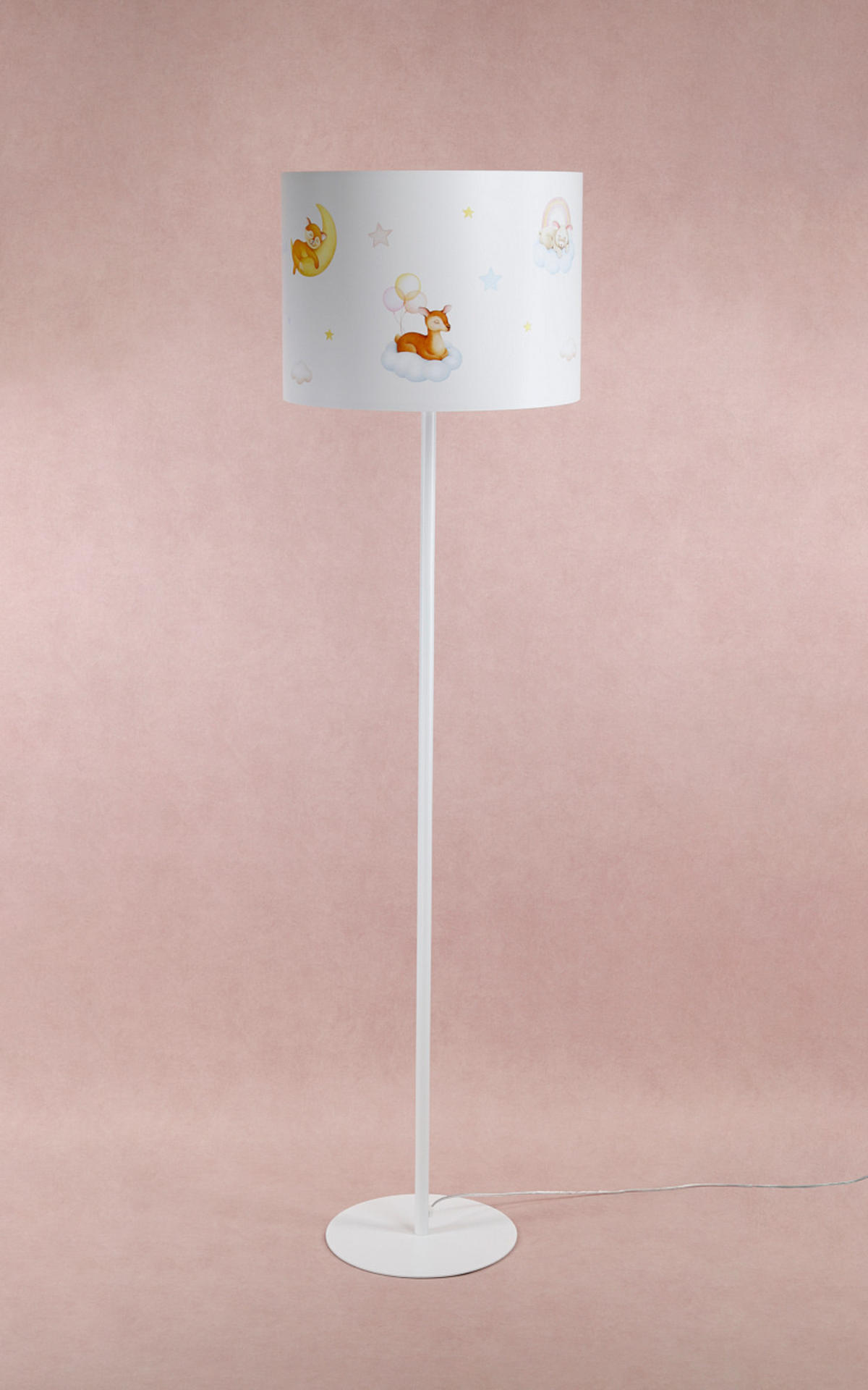 STEHLAMPE Bunt 40/30 cm - Multicolor/Weiß, Kunststoff (30/3.8/30cm) - ONZENO