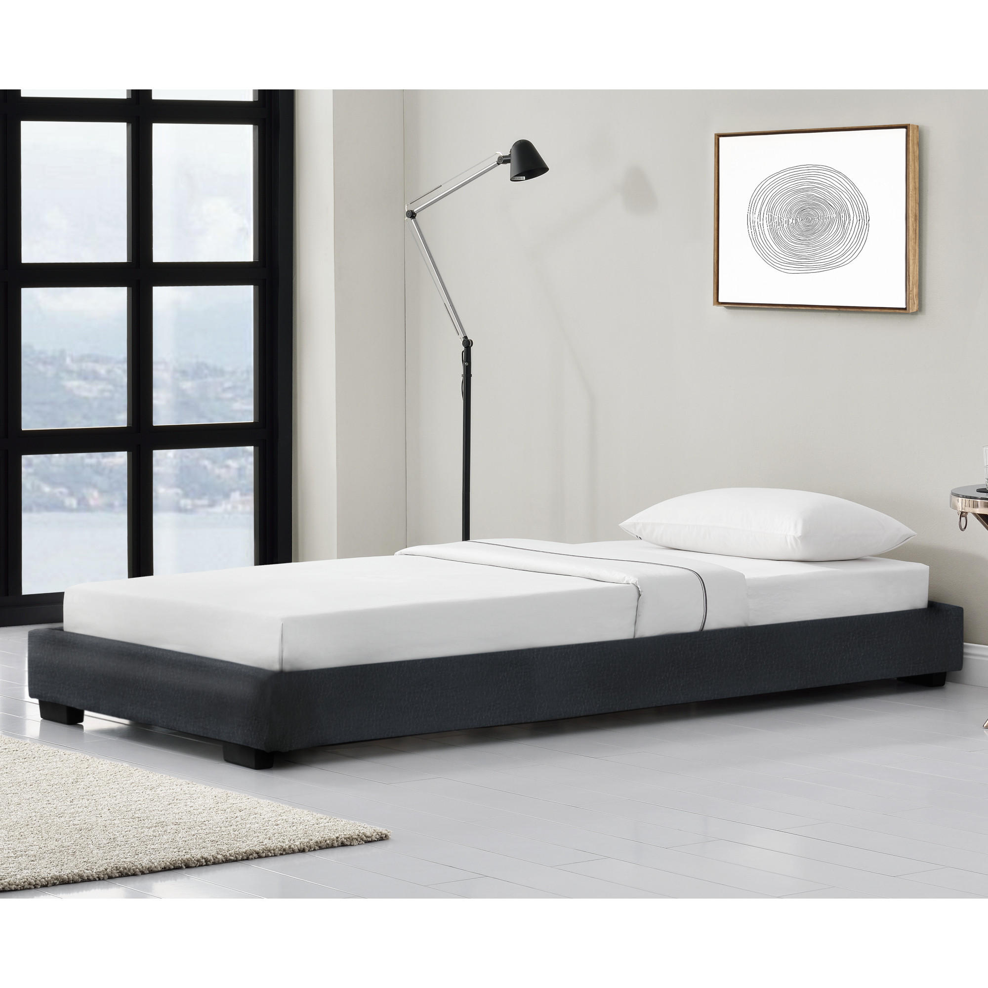 POLSTERBETT Masari - Schwarz, Textil (90/200cm) - Corium